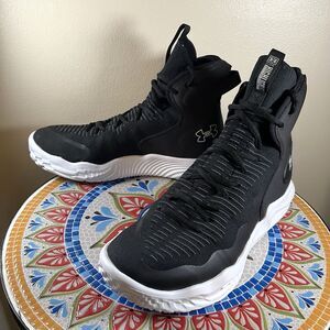 Under Armour UA Ace Highlight Mens Sz 12.5 Court Sneakers 3027083-001 Black